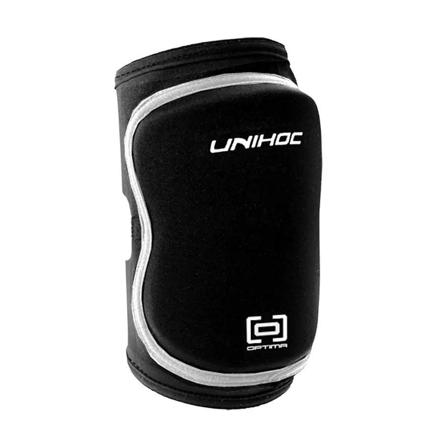 Målvaktsknäskydd UNIHOC Optima, svart/vit