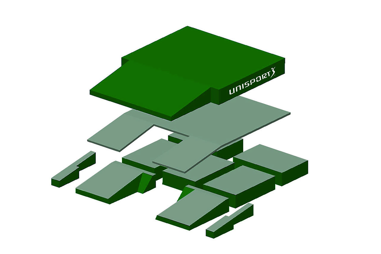 Stavhoppsbädd Olympia L, 800 x 600 x 70 + 10 cm