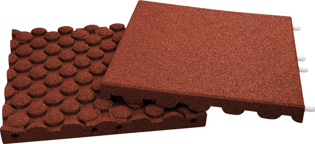 Euroflex 500x500x40 mm red, 21010093
