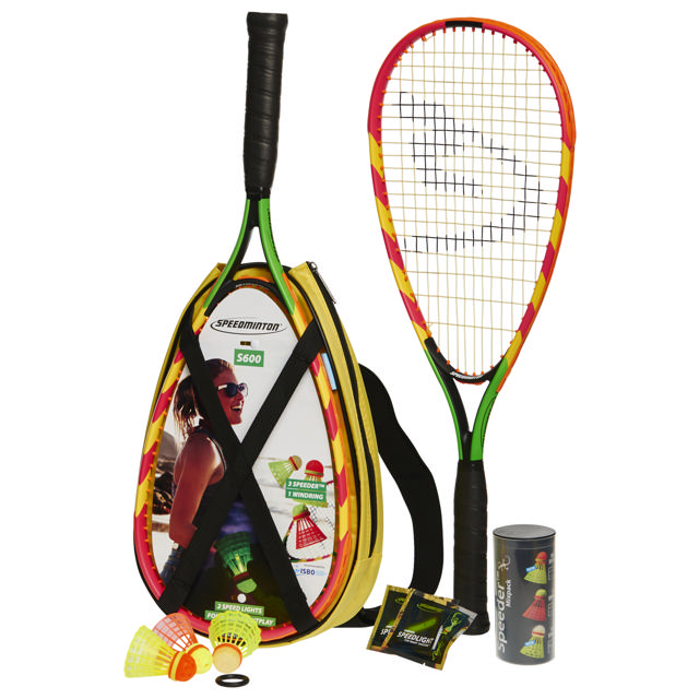 Speedmintonset Basic, 2 rack s600+3 bollar+väska