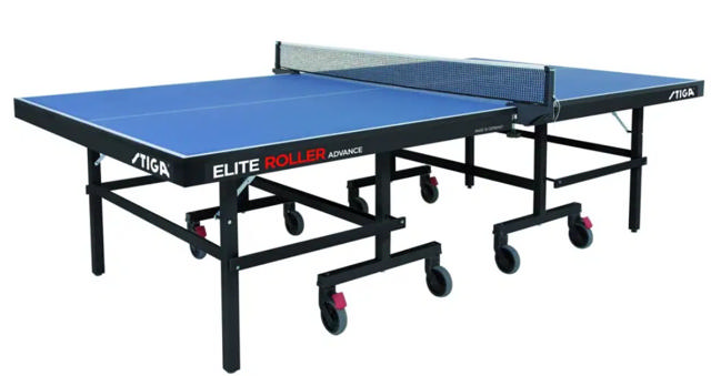 Bordtennisbord STIGA Elite Roller Advance, inkl nät och 8 rack