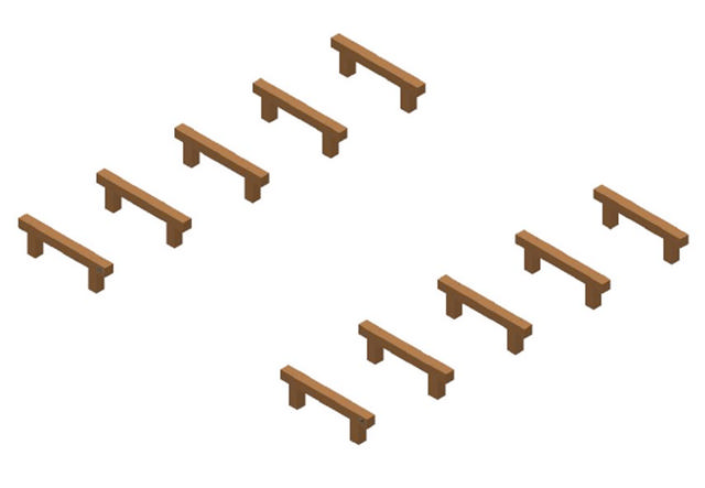 Häckar (2 x 5 st), hinderbana
