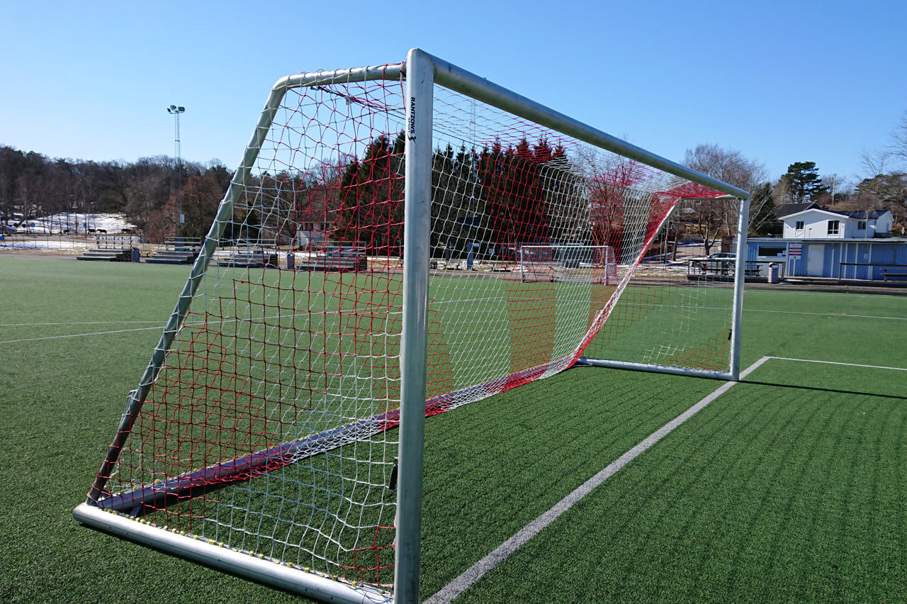 Fotbollsmålpaket UNISPORT Alu 7,32 x 2,44 m, inkl nät