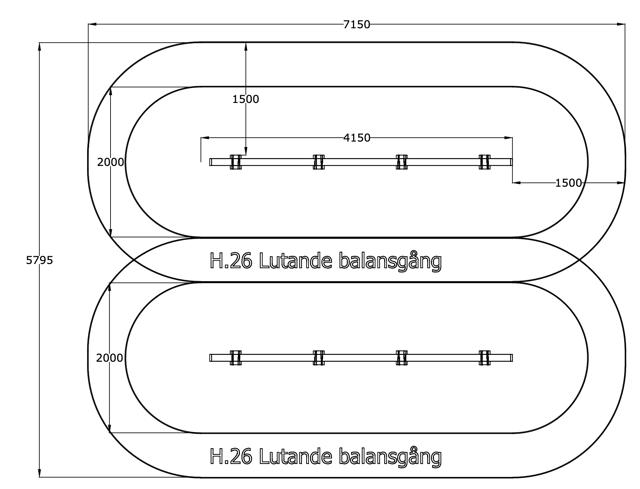 Lutande balansgång