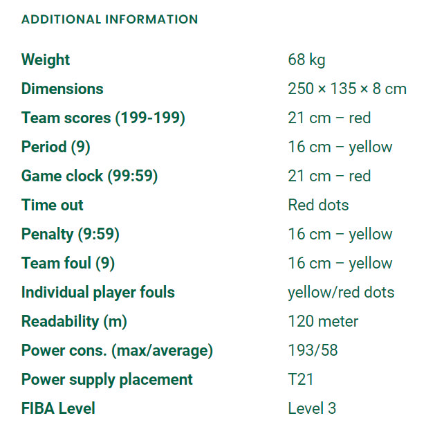 Resultattavla NAUTRONIC NA2152/NC21790, baskettavla + 2 shot clocks