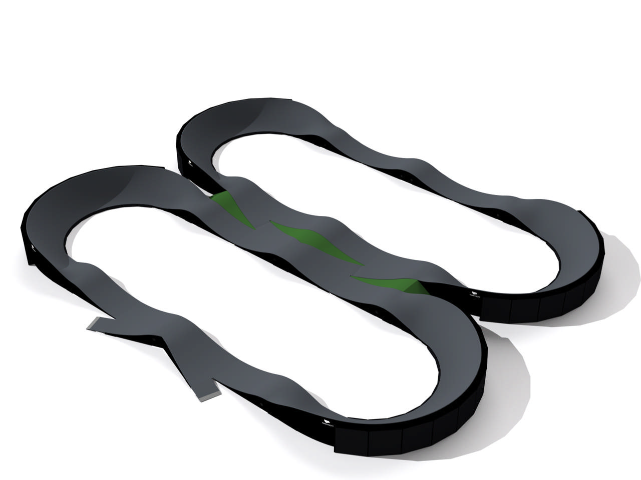 PumpTrack Classic Infinity Loop Komplett, incl city armour & entry/exit 