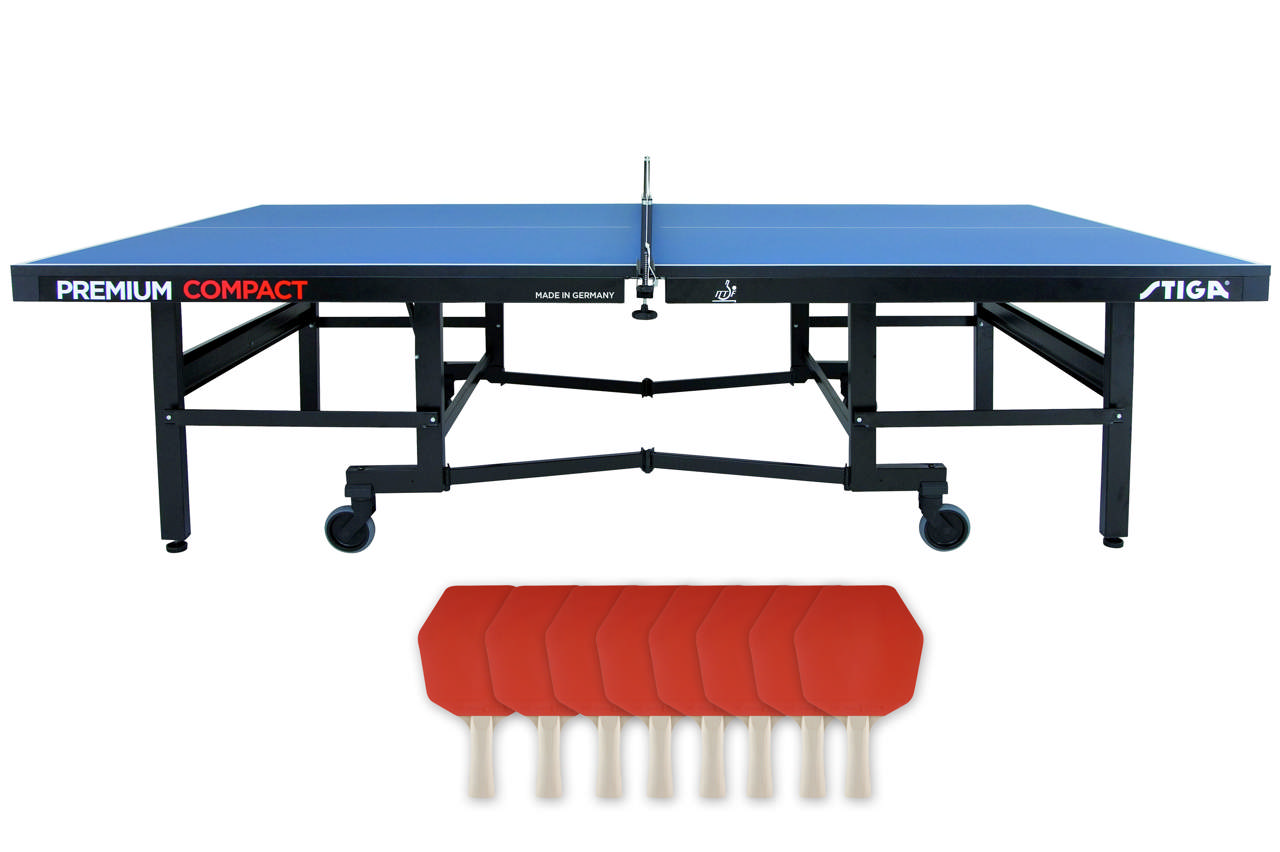 Bordtennisbord STIGA Premium Compact ITTF, inkl nät och 8 rack