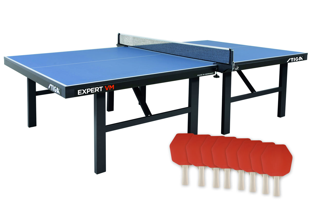 Bordtennisbord STIGA Expert VM ITTF, inkl nät och 8 rack