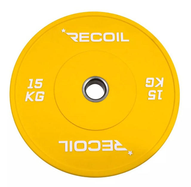 Levypaino Recoil Bumper Plate Pro 15 kg, värikoodattu