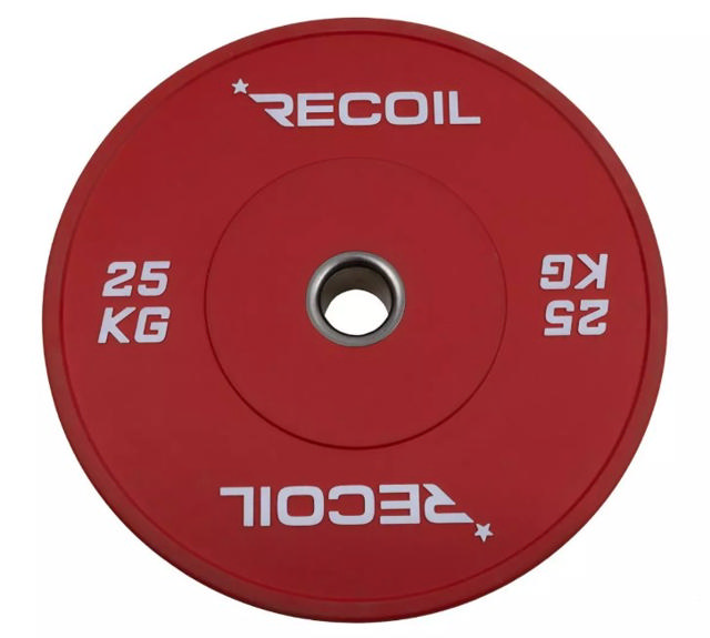 Levypaino Recoil Bumper Plate Pro 25 kg, värikoodattu