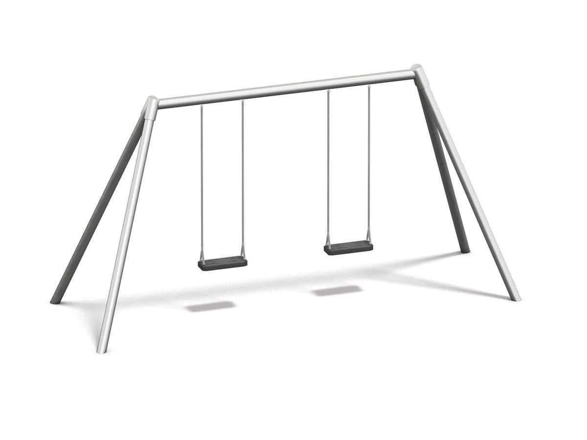 Uteaktivitet Double swing galvanized steel H: 2,60 m
