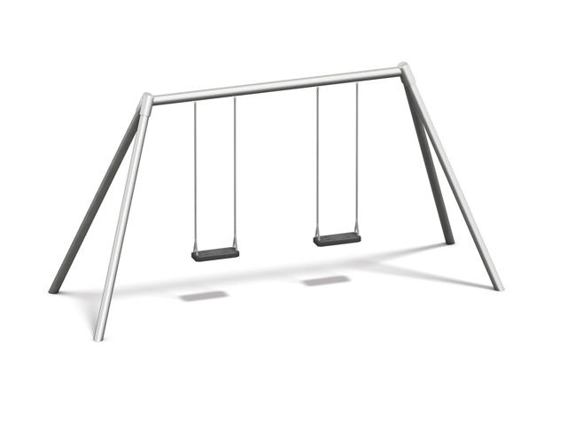Uteaktivitet Double swing galvanized steel H: 2,60 m