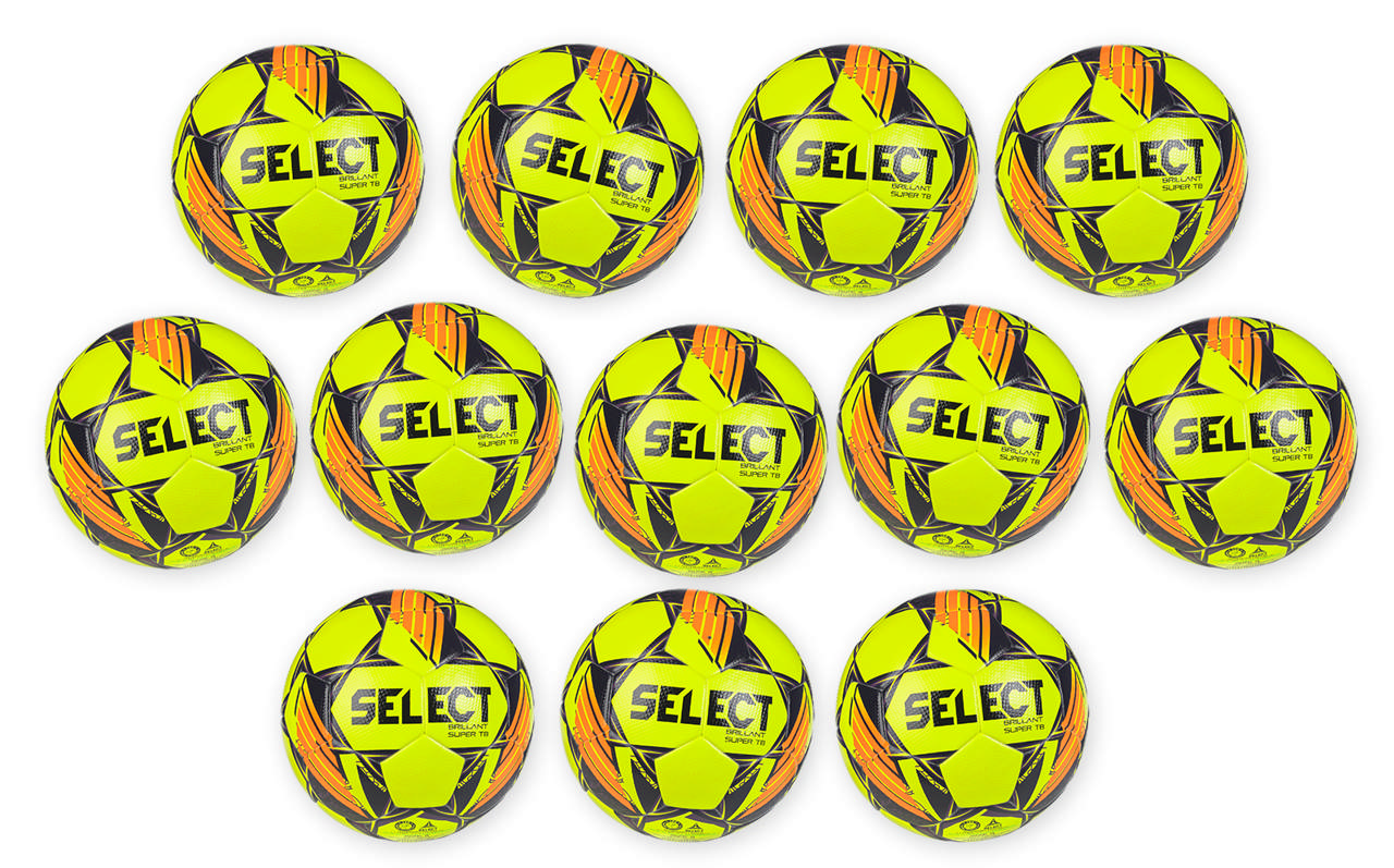 Fotboll SELECT Brilliant Super TB  v 24, Gul/Svart/Orange, strl 5, 12-p