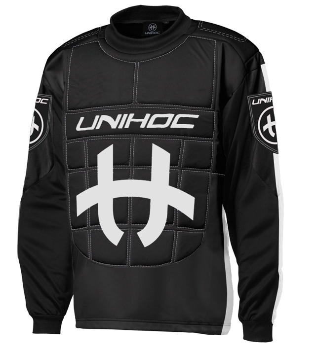 Målvaktströja UNIHOC Shield, svart/vit, XL/XXL