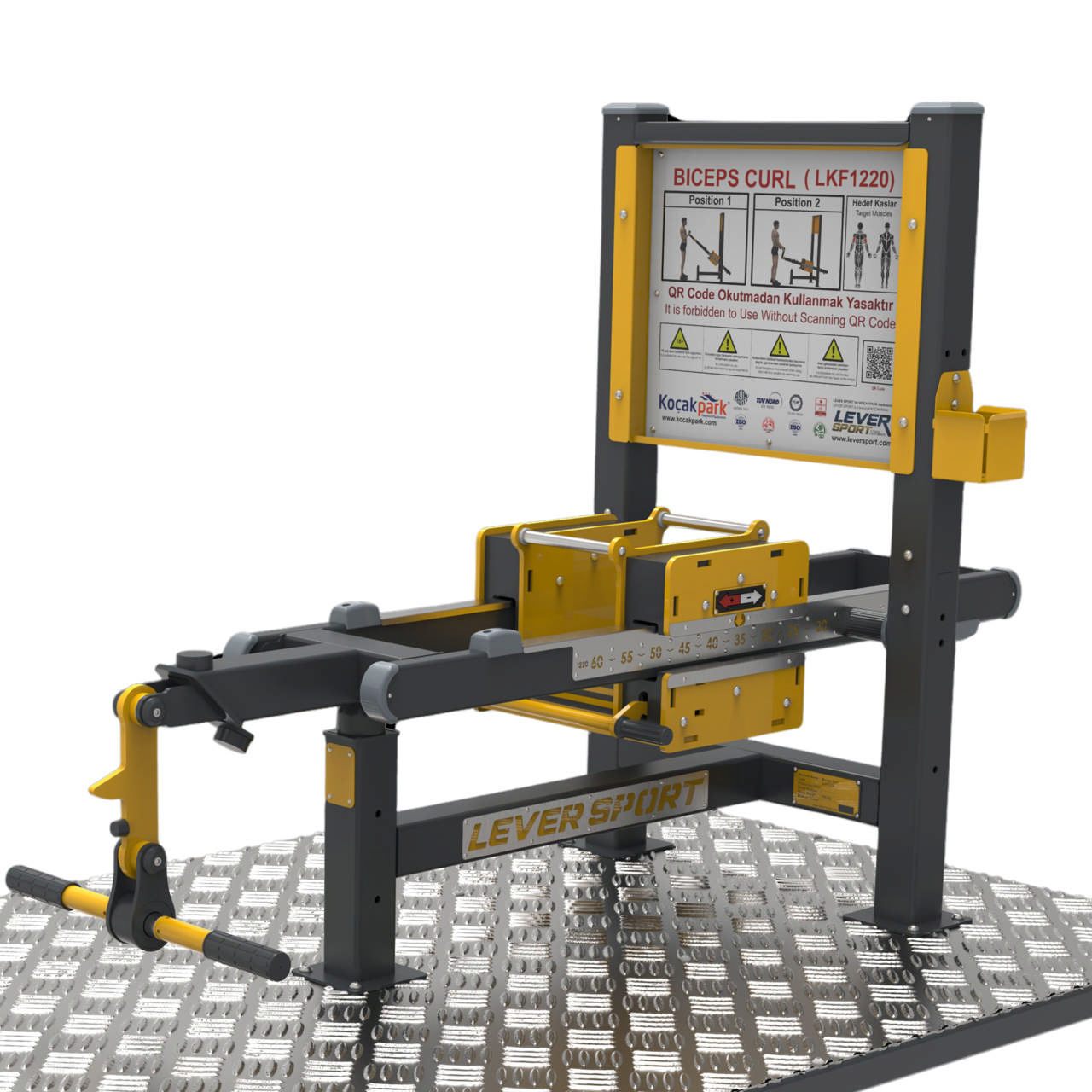 Instruktionsskylt Utomhusgym Kombinerad Coreställning & Bar Dips (925336)