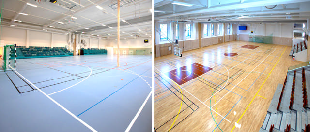 Sporthall i två plan - Malmö Borgarskola