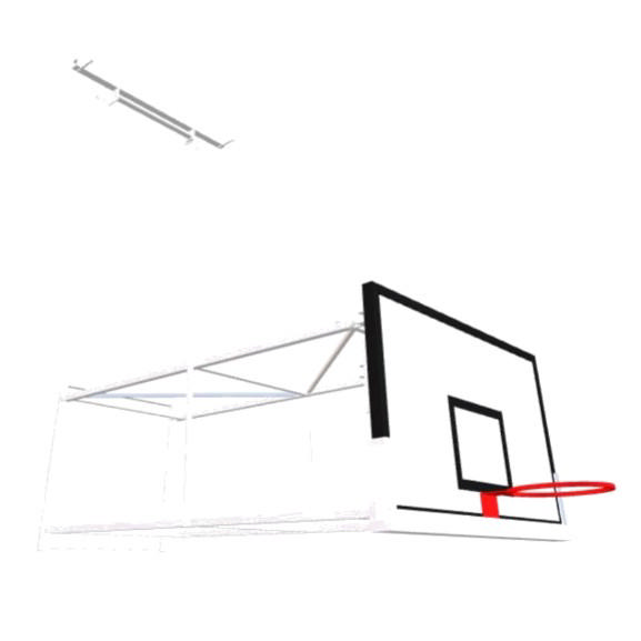 Basketmål vägghängt m/n trätavla 1800x1050 mm