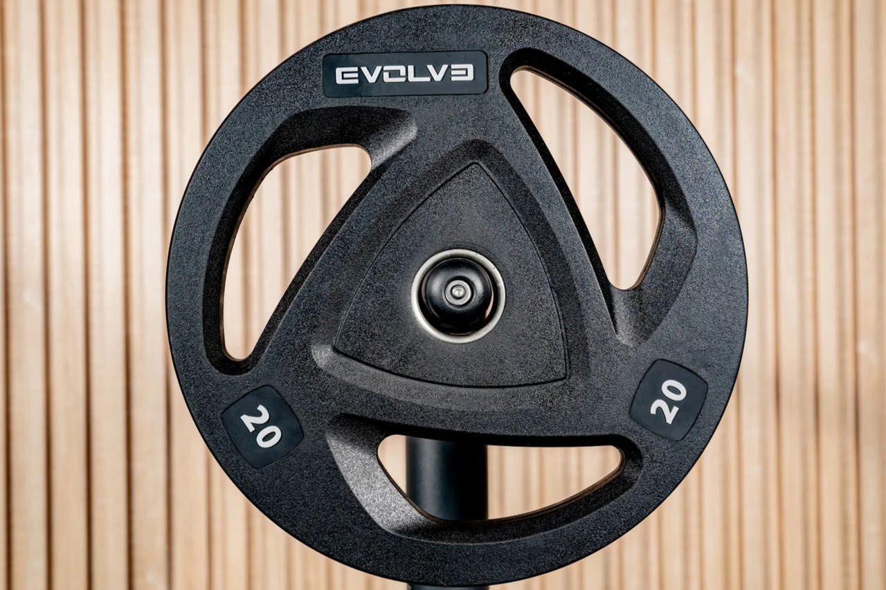 Levypaino Evolve Rubbered 20 kg, otekahvallinen