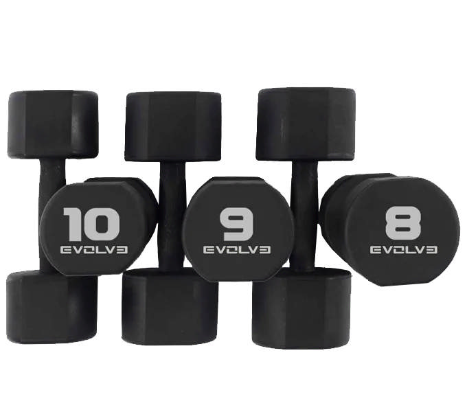 Käsipainosarja 1-10 kg Evolve TPU Urethane