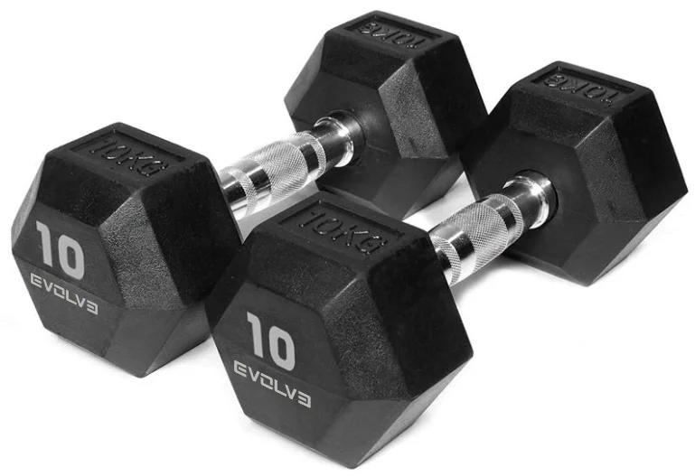 Hexagon-käsipainosarja 1-10 kg Evolve TPU
