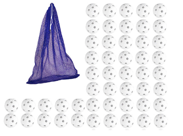 Salibandypallot säilytyspussissa, 50-pakkaus