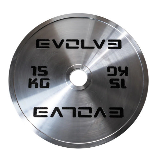 Kalibroitu teräslevypaino Evolve 15 kg