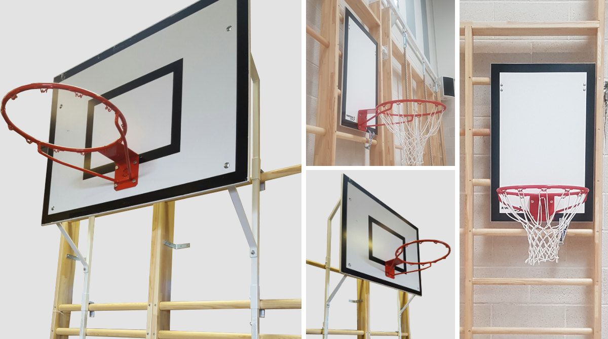 Demountable Basketball Goals for Wallbars Unisport