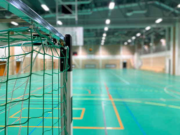 unisport sportgolv sporthall sporthallsinredning harlyckehallen