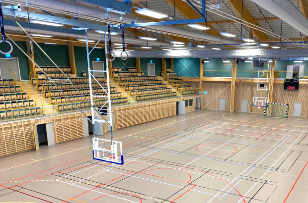 unisport sportgolv sporthallsinredning furuborgshallen nykvarn
