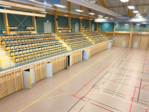 unisport sportgolv sporthallsinredning furuborgshallen nykvarn