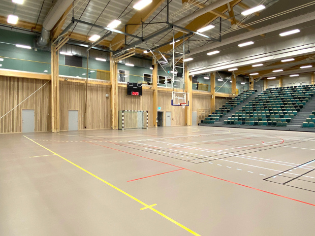 unisport sportgolv sporthallsinredning furuborgshallen nykvarn