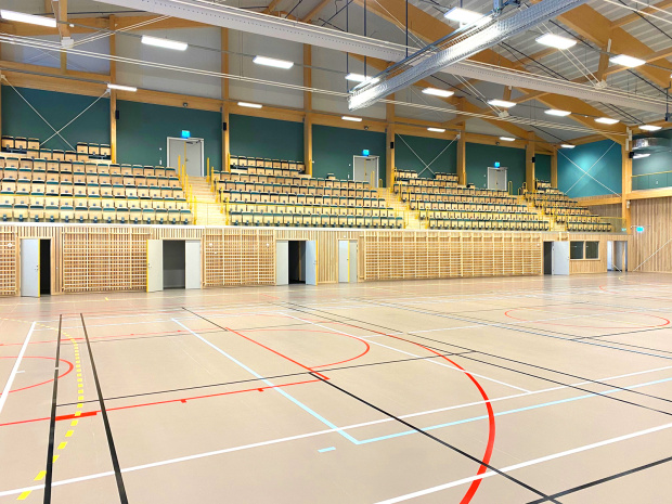 unisport sportgolv sporthallsinredning furuborgshallen nykvarn
