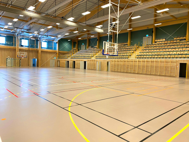 unisport sportgolv sporthallsinredning furuborgshallen nykvarn