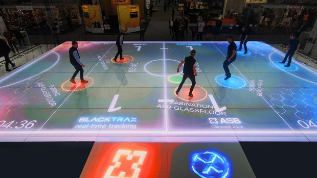 unisport glass floor lumiflex