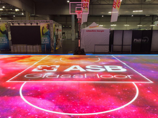 unisport glass floor lumiflex